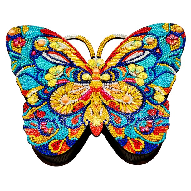 Caja Almacenamiento WDOplteas organizador Artística con bordado mosaico diamantes para anillos Collar Pulsera