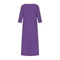 thumbnail image 4 of Bigersell Blazer Dress Clearance Female Crew Neck Short Sleeve Above Knee T-Shirt Dress Style D-181 Cute Dresses for Teen Girls Plus Size Summer Dresses , Purple 5XL, 4 of 8