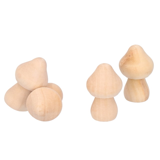 Manualidades de bricolaje, 60 piezas de decoraciones de madera, hongo de madera simple, adorno de hongo de madera, estándares líderes en la industria