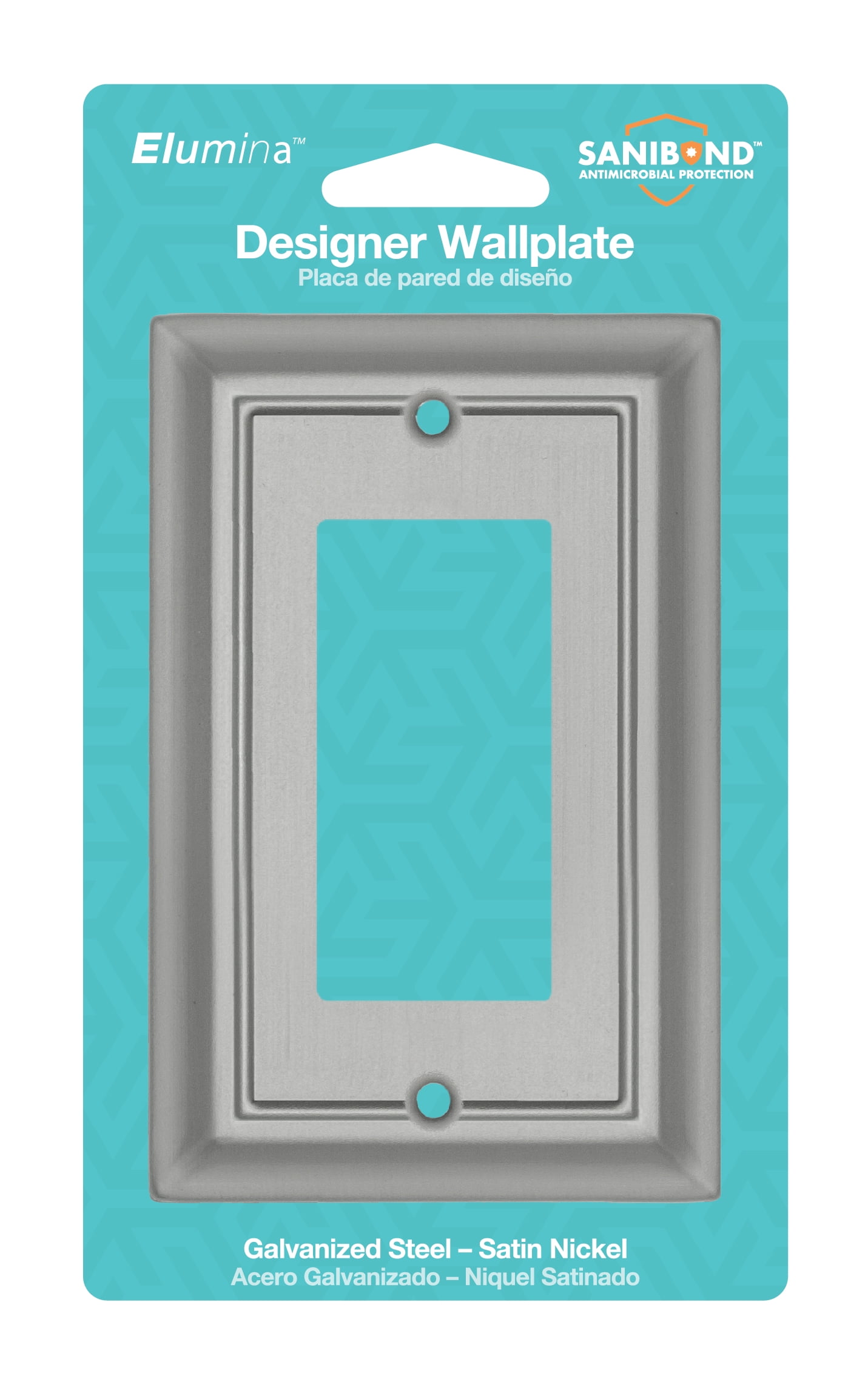 Elumina 150RNNB Sydney Satin Nickel Steel 1 Rocker Standard 5 in. Tall Wallplate