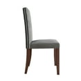 thumbnail image 6 of Castle Place Corduroy Glam Velvet Upholstered Dining Chairs, Grey, Set of 2, 6 of 9