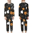 thumbnail image 3 of Suhoaziia Creepy Spooky Kid Pajamas Set Boys Print Graphic Loungewear for Leisure Time Comfortable Long Sleeve Suit Loose Fit Pants Bottoms Outfits 11-12 Years, 3 of 5