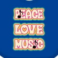 thumbnail image 4 of Inktastic Peace Love Music Quote Girls Baby Bib, 4 of 4