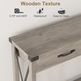 thumbnail image 6 of 43" Farmhouse Entryway Table, Rustic 2-Tier Wood Console Table with Shelf, Sofa Table for Living Room, Hallway, or Foyer, Grey, 6 of 8