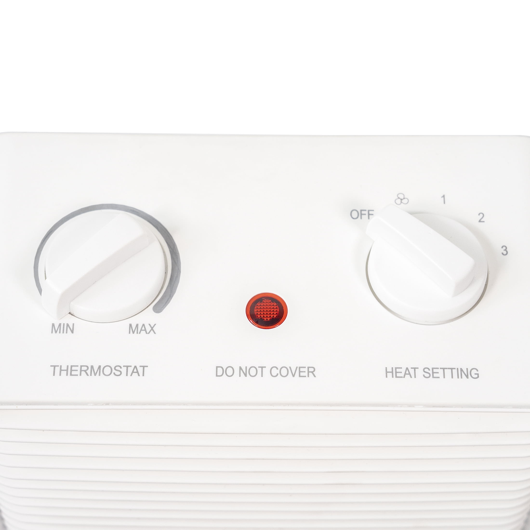 Sunko White 1500W Electric 2-Speed Forced Air Heater with Adjustable Thermostat