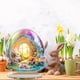 thumbnail image 4 of Decoración de escritorio acrílica con forma de conejito de Pascua | Adorno navideño para el hogar y la oficina | Diseño hueco para centros de mesa de primavera y Pascua, 4 of 9
