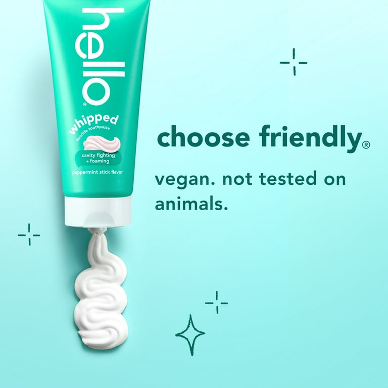 hello Whipped Fluoride Toothpaste, Minty Foam Toothpaste