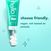 Hello Whipped Fluoride Toothpaste, Minty Foam Toothpaste, Peppermint Stick, 4.0 oz