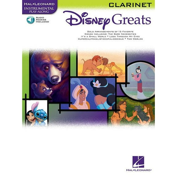 Hal Leonard Instrumental Play-Along Disney Greats for Clarinet Instrumental Play-Along Pack Book/Online Audio, (Paperback)