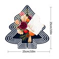 thumbnail image 7 of Metal Hanging Christmas Tree Wind Spinner - Decorative Dark Blue Outline with Festive Elements for Yard & Garden Decor, 7 of 7