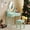 Macaroon Green, variant on Kids Vanity Table and Chair Set, Princess MDF Dressing Table with 3-Color LED Lighted Mirror and 3 Drawers, Lovely Waved Design for Toddler's Bedroom and Playroom Decor, Macaroon Yellow
