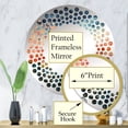 thumbnail image 3 of Designart "Blue Pink Mid Century Abstract Horizon" Abstract Polka Dot Round Wall Mirror - Abstract Oval Printed Decorative Mirror - Multiple Color Options, 3 of 5