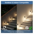 thumbnail image 3 of 3CCT 120V LED Step Lights, 3.5W 65lm, 5%-100% Dimmable Stair Lights, Indoor Outdoor Step Lights, CRI90+ ETL, Aluminum, Vertical, 3000K/4000K/5000K Selectable, Oil Rubbed Bronze, 6 Pack, 3 of 7
