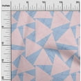 thumbnail image 1 of oneOone Organic Cotton Poplin Twill Fabric Rectangle & Triangle Geometric Print Fabric By The Yard 42 Inches Wide, 1 of 4