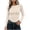 *Beige, variant on Binmer Women's Crew Neck Ribbed Long Sleeve Shirts,Casual Slim Fitted Layering Tops ,L