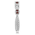thumbnail image 2 of Vintage Stackable Diamond and Garnet Ring 14k White Gold (0.15ct), 2 of 4