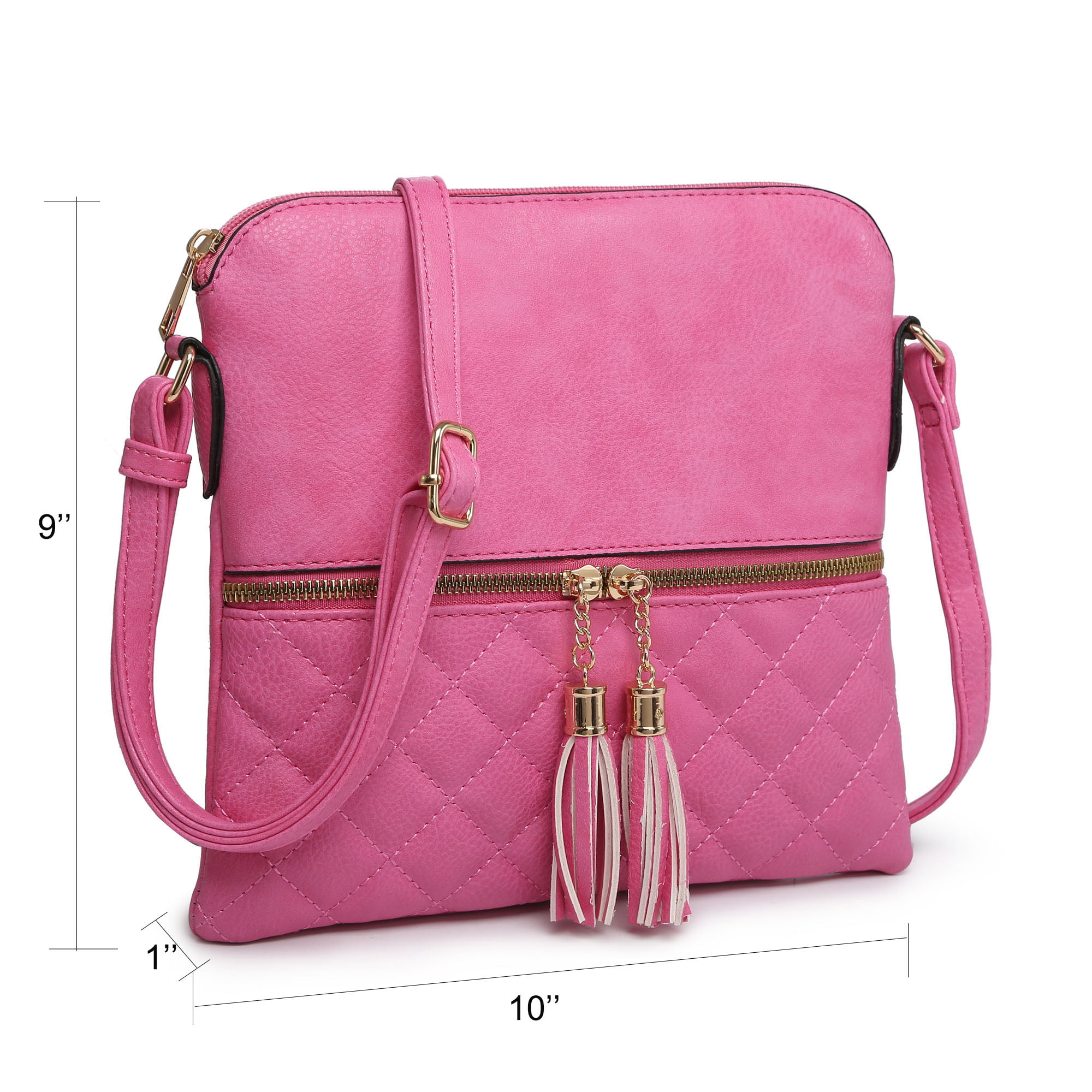 MKP Large Crossbody Bags for Women Monogram Triple Zip Pocket Cross Body  Purses and Handbags  Walmartcom