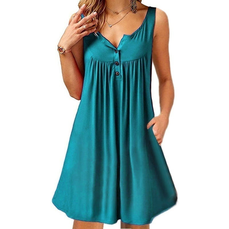 Vista - Womens Summer Casual Beach Wear Sleeveless Dresses Off Shoulder ...