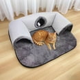 thumbnail image 2 of AOOOWER Quiet Play Cats Tunnel With Soft Interior Padding U Shape Design Foldable Shelter House For Easy Storage Indoor Cats Use, 2 of 7
