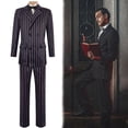 thumbnail image 2 of Disfraz de Cosplay de Wednesday Gomez Addams para hombre, traje de Carnaval de Halloween, abrigo, camisa, pantalón, corbata, uniforme de fiesta, 2 of 4