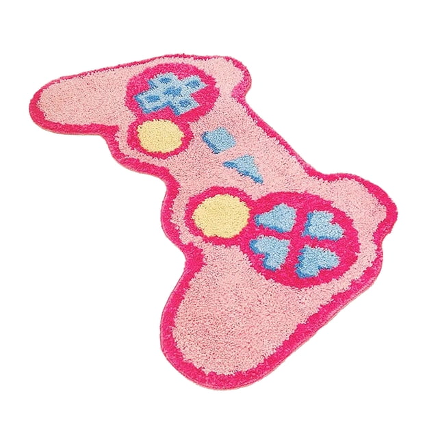 Binwennn Styles Couvertures Couverture en Peau de Vache Tapis de Jeu Mignon Console de Jeu Dessin Animé Tapis de Sol Non Extra Doux Absorbant Tapis Lavable en Machine Tapis de Salle de Jeux Tapis de Douche Intérieur Porte