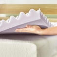 thumbnail image 5 of 3 Inch 5-Zone Memory Foam Mattress Topper, Soothing Lavender Infusion, Dorm Essentials, Queen, 5 of 9