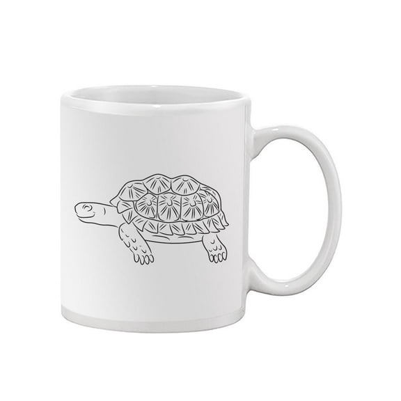 Turtle Lineart Silhouette Grin Mug - Image by Shutterstock,