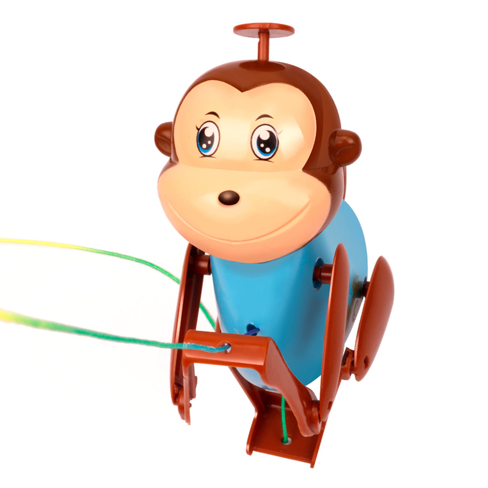 Blue Pull-and-Climb Baby Monkey Toy Fun Interactive Toy for Toddlers Wfinau String-Climbing Monkey Toy Hanging Monkey Toy