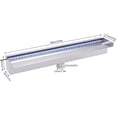 thumbnail image 4 of Outdoor Pool Fountain, Stainless Steel 23.6" Long Waterfall Spillway with Pipe Connector LED Light Strip for Garden, 4 of 6