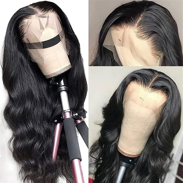 Invisible HD Transparent Lace Frontal Human Hair Wig 14-26inch Straight  Body Wave Pre Plucked HD Lace Front Wigs for Women -  Canada