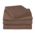 thumbnail image 3 of Advancent Sábana ajustable, funda de almohada, funda de colchón, juego de cama de poliéster para el hogar, 4 unids/set completo Juegos de cama café Zwillingsgröße, 3 of 6