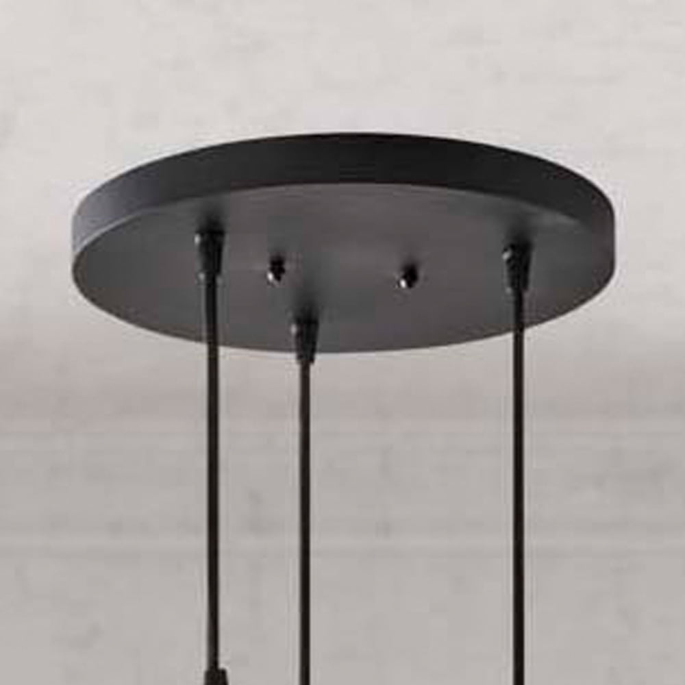 Better Homes & Gardens 61" Architectural 3-Light Pendant Light, Black Finish Clear Glass Shades