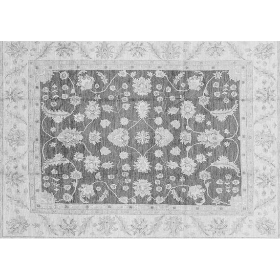 Ahgly Company Indoor Rectangle Abstract Gray Modern Area Rugs, 2' x 3'