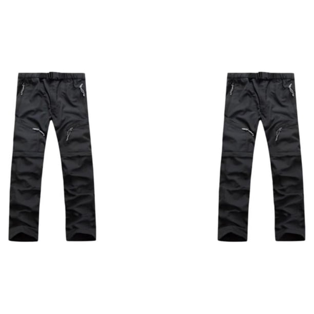 Pantalones de verano 2 en 1 Sonducket para hombre con bolsillos laterales Negro METRO