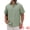Light Green, variant on DARING DIVA Men's Plain Linen Short Sleeve Contrast Color Collar Shirts M Gray