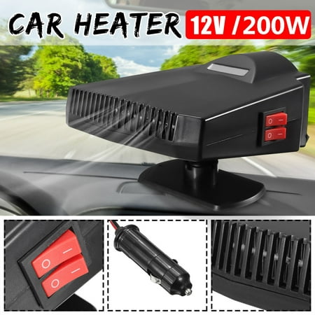 Portable 2 in 1 200W 15A Vehicle Car Summer Cooler Fan & Winter Heater Electronic Air Heater 12V Car Windshield Heater Defogger Demister Defroster Plug Into Cigarette (Best Cheap Electronic Cigarette)