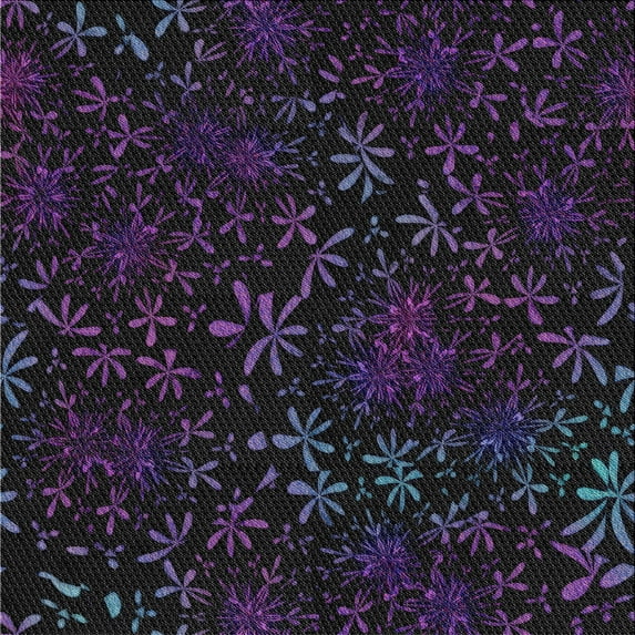 Ahgly Company Machine Washable Indoor Square Transitional Purple Navy Blue Area Rugs, 8' Square