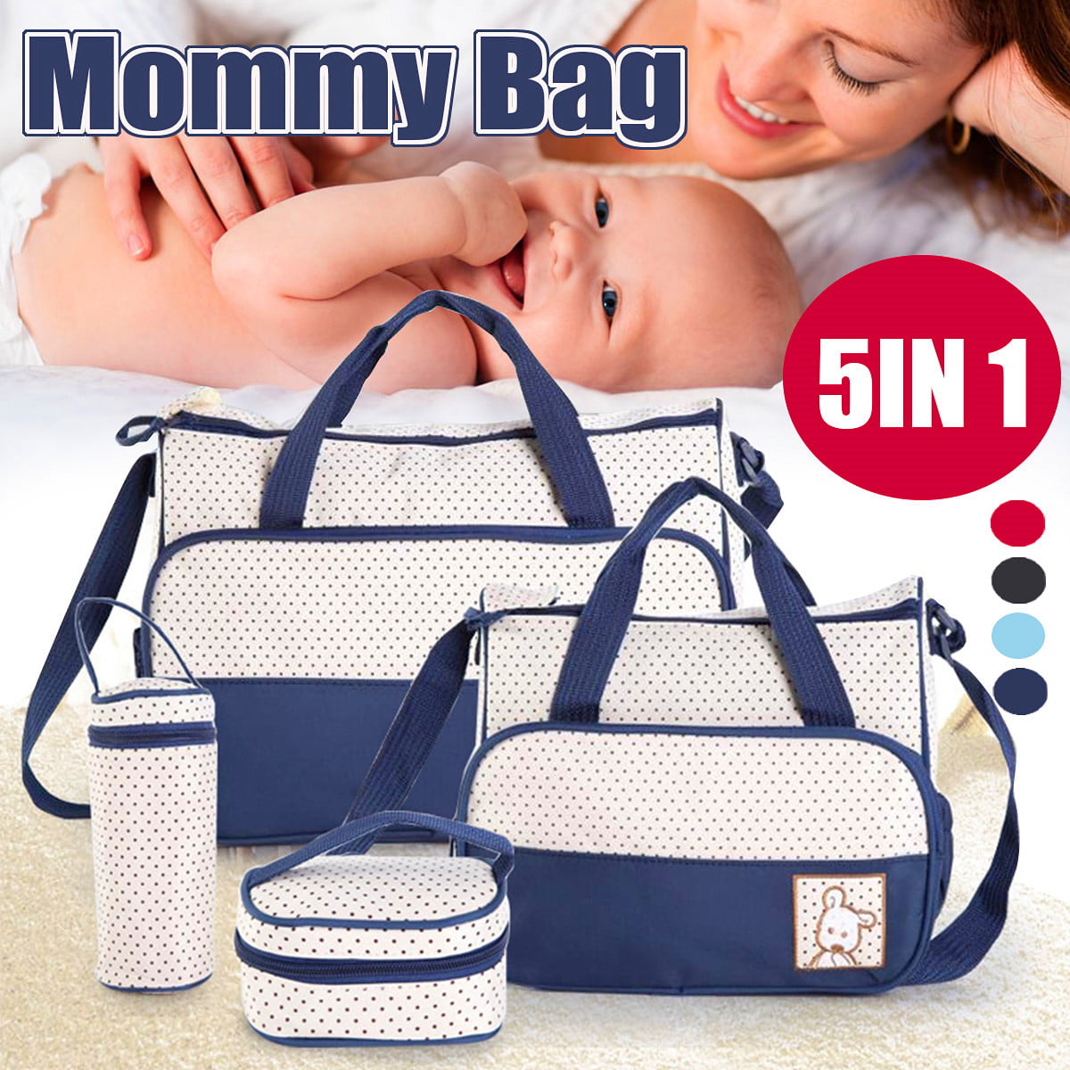 Baby Diaper Stroller Bag Nappy Organizer Bag Mommy Hanging Bottle Changing Bags 