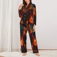 thumbnail image 2 of Lsque Candle Shepherd Dog Pattern Long Sleeve Pajama Set for Women - Soft 2-Piece Sleepwear and Loungewear Set with Pockets, Comfy Nightwear-Small, 2 of 7