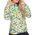 thumbnail image 5 of Yiaed Lilies Flowers Print Womens Casual Hoodies Crew Neck Long Sleeve Sweatshirts With Pocket Pullover Tops Women's Hooded Sweatshirt-Small, 5 of 5
