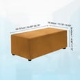 thumbnail image 2 of Funda de otomán elástica rectangular cuadrada con cubierta deslizante para taburete de pie, sala de estar, dormitorio, se adapta a longitudes de 83-101 cm / 32.68"-39.76", M-grande, camello, 2 of 6