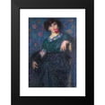 thumbnail image 2 of Enrico della Leonessa 13x18 Black Modern Framed Museum Art Print Titled - Italian Lady with a Rose (1914), 2 of 5