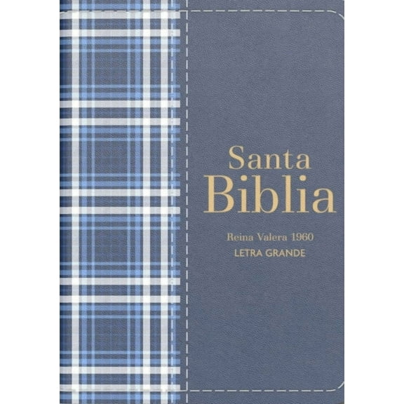 Biblia Rvr 1960 Compacta SÃ­mil Piel Cuadros Azul Marino Oscuro (Bible Rvr 1960 Compact Size Leatherlike Navy Blue Checke, (Hardcover)