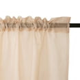 thumbnail image 4 of 2 Panels Window Sheer Curtains ,Basic Rod Pocket Sheer Curtains for Bedroom Children Living Room Yard Kitchen ,52"×96" ,Apricotck, 4 of 9