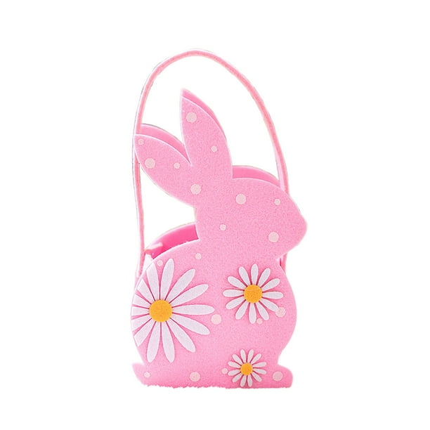 Decoración de Pascua: tres conejos, bolso con conejitos, bolsa para dulces, bolsa para guardar dulces de Pascua