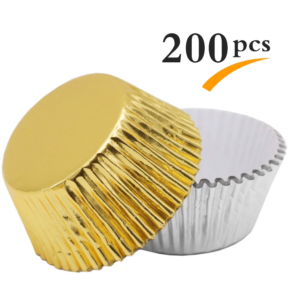 200 Pcs Cupcake Liners Cupcake Paper Baking Cup Aluminium Foil Muffin