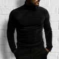 thumbnail image 2 of SRZYMJ Gold Velvet Men's Turtleneck Long Sleeve T-Shirt Solid Color Fashion Streetwear Top Comfortable Clothing, 2 of 5