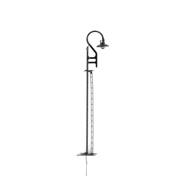 Inteprter Modelo de luz ferroviaria blanco cálido miniatura LED farola escala 1: 87 hogar jardín patio edificio parque lámparas decoraciones Decoración Negro (Luz Blanca)