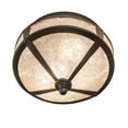 thumbnail image 5 of Meyda Tiffany 189636 Simple Mission 2 Light 13" Wide Semi-Flush Ceiling Fixture - Rust /, 5 of 7