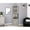 Gray, variant on 71" Tall Black Corner Bar Cabinet with Central Shelf - Ideal for Small Home Bars
